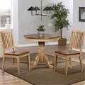 Sunset Trading Sunset Trading 3 Piece Brook 36" Round Dining Set with Napoleon Chairs DLU-BR3636-C50-PW3PC